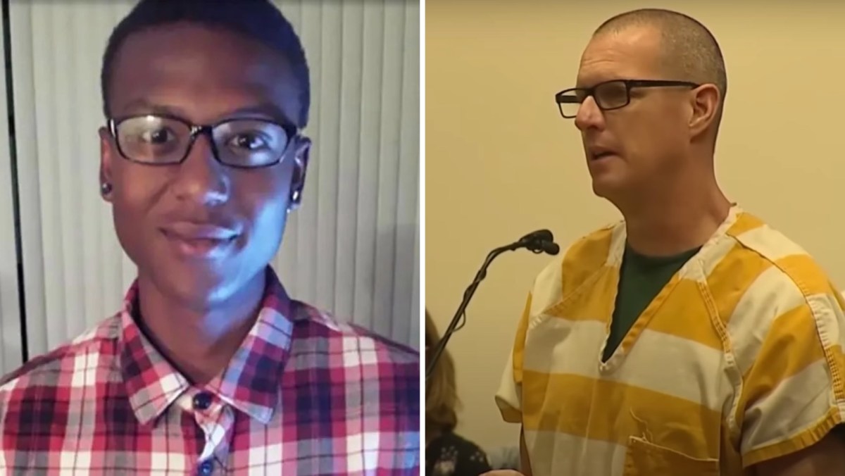 Elijah McClain, left, and Peter Cichuniec, right. Cichuniec is one of two paramedics convicted in the 2019 killing of Elijah McClain.