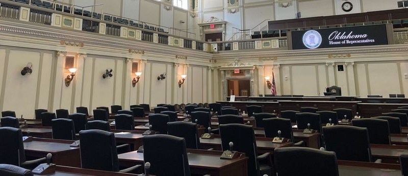 House of Representatives floor at the Oklahoma State Capitol where the grocery tax bill was heard.