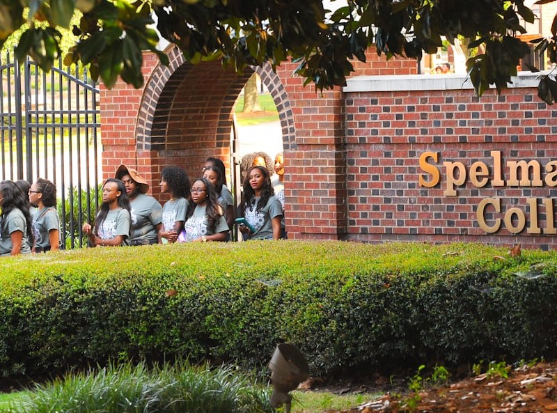 Students outside Spelman College, an HBCU for women.